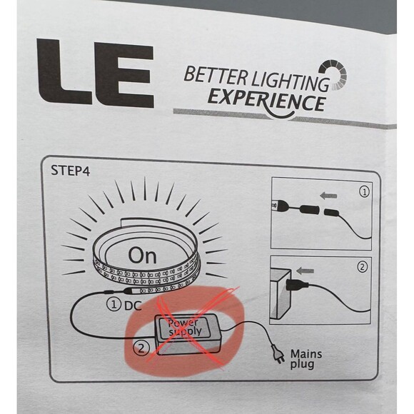 LE Daylight White LED Strip Lights 5 Meters Non - Waterproof Set of 5 NIB (Bx 2) - Picture 7 of 8